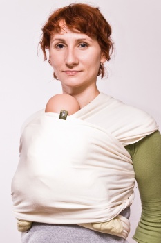 Chusta do noszenia dzieci, elastyczna - Kość Słoniowa - rozmiar M