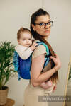 Lenny Buckle Onbuhimo PRO baby carrier, toddler size, jacquard weave (100% cotton) - PEACOCK’S TAIL - FANTASY