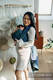 Tragetuch, Jacquardwebung (62% Baumwolle, 38% Tussahseide) - LITTLE LOVE - NEO - Größe S #babywearing