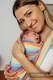 Chusta dla dzieci z niską wagą urodzeniową, tkana splotem skośno-krzyżowym (100% bawełna) - LUNA - rozmiar XL #babywearing