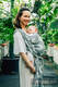 Fular, tejido jacquard (68% algodón, 16% lino, 16% modal) - BIRDY - WHITE NOISE - talla XL #babywearing