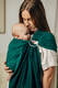 Ring Sling - EMERALD - 100% Cotton - Herringbone Weave -  with gathered shoulder - standard 1.8m #babywearing