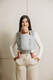 Tragetuch, Fischgrätmuster (100% Baumwolle) - LITTLE HERRINGBONE GRAU - Größe S #babywearing