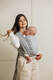 Tragetuch, Fischgrätmuster (100% Baumwolle) - LITTLE HERRINGBONE GRAU - Größe S #babywearing