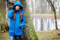 Babywearing Coat - size L - blue #babywearing