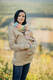Fleece Babywearing Sweatshirt - size S - cafe latte with Little Herringbone Imagination (grade B) #babywearing