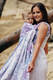 Baby Wrap, Jacquard Weave (60% cotton, 40% linen) - DRAGONFLY LAVENDER - size M #babywearing