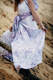 Baby Wrap, Jacquard Weave (60% cotton, 40% linen) - DRAGONFLY LAVENDER - size M #babywearing