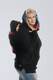 Babywearing Sweatshirt 3.0 - Black with Symphony Rainbow Dark - size 4XL #babywearing