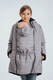 Dwustronna kurtka do noszenia - Parka - rozmiar 4XL - Czarna - Szara #babywearing
