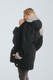 Dwustronna kurtka do noszenia - Parka - rozmiar 4XL - Czarna - Szara #babywearing