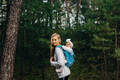 Onbuhimo de Lenny, taille standard, jacquard, (51% Coton, 30% Laine Mérinos, 10% Soie, 5% Cachemire, 4% Fil Métallisé) - SYMPHONY - ICY #babywearing