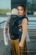 Nosidełko LennyUpGrade z tkaniny żakardowej 59% bawełna, 41% wełna merino , rozmiar standard - PAWI OGON - PITCH BLACK  #babywearing