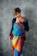 Żakardowa chusta do noszenia dzieci, bawełna - TĘCZOWY LOTOS - rozmiar XS #babywearing
