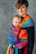 Żakardowa chusta do noszenia dzieci, bawełna - TĘCZOWY LOTOS - rozmiar XS #babywearing