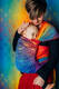 Żakardowa chusta do noszenia dzieci, bawełna - TĘCZOWY LOTOS - rozmiar XS #babywearing