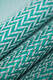 Tragetuch, Fischgrätmuster (100% Baumwolle) - LITTLE HERRINGBONE OMBRE GREEN - Größe M #babywearing