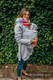 Babywearing Sweatshirt 3.0 - Grey Melange with Dragonfly Rainbow - size 6XL #babywearing