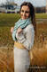 LennyScarf - 46% Baumwolle, 31 % Seide, 23 % Bambus Viskose - Trinity Creme & Minze-Farbe #babywearing