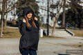 Tragejacke - Softshell - Schwarz - Größe XXL #babywearing