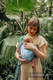 RingSling, Jacquardwebung (100% Bambus Viskose), Raffung an den Ringen - PEACOCK'S TAIL - SEA ANGEL - standard 1.8m #babywearing