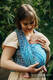 Fascia portabebè, tessitura Jacquard (100% viscosa di bamboo) - PEACOK'S TAIL - SEA ANGEL - taglia S #babywearing