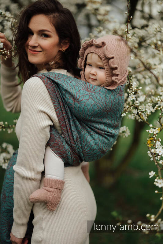 Fascia portabebè, tessitura pocket - 61% cotone, 39% seta tussah - LOTUS - SEEDPOD - taglia XS #babywearing