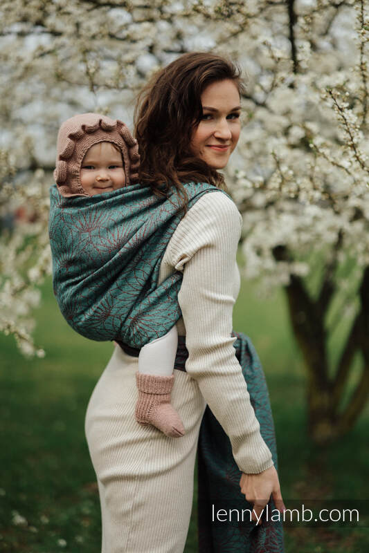 Fascia portabebè, tessitura pocket - 61% cotone, 39% seta tussah - LOTUS - SEEDPOD - taglia XS #babywearing