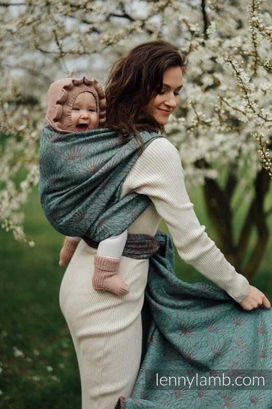 Fascia portabebè, tessitura pocket - 61% cotone, 39% seta tussah - LOTUS - SEEDPOD - taglia XS #babywearing