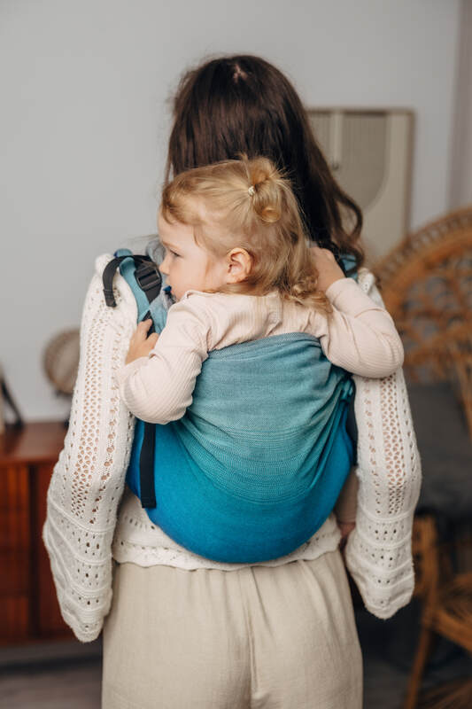 Lenny Buckle Onbuhimo PRO baby carrier, preschool size, broken-twill weave (100% cotton) - AIRGLOW #babywearing