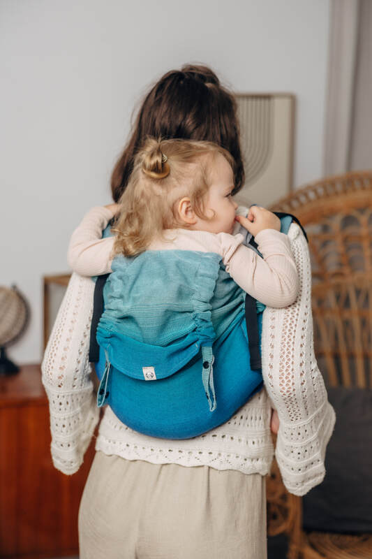 Lenny Buckle Onbuhimo PRO baby carrier, preschool size, broken-twill weave (100% cotton) - AIRGLOW #babywearing