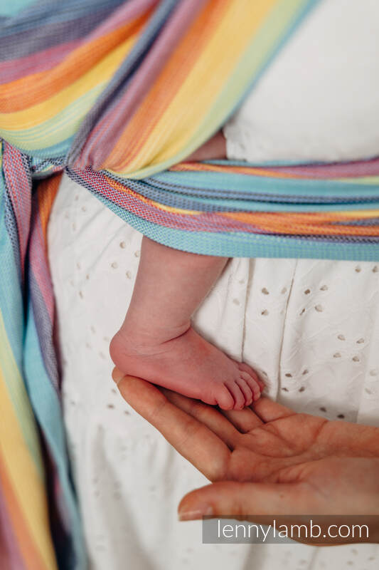 Chusta dla dzieci z niską wagą urodzeniową, tkana splotem skośno-krzyżowym (100% bawełna) - LUNA - rozmiar XL #babywearing