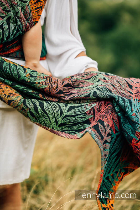 Baby Wrap, Jacquard Weave (100% cotton) - RAINFOREST - DIVERSE - size L #babywearing