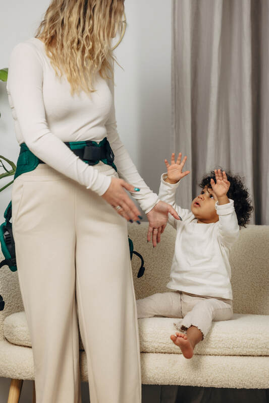 LennyPreschool Tragehilfe, Größe Preschool, Fischgrätmuster, 100% Baumwolle - EMERALD #babywearing