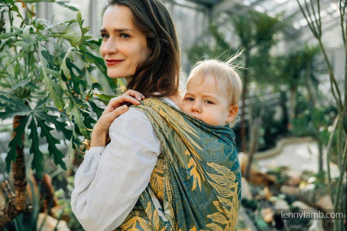 Fular, tejido jacquard (100% algodón) - RAINFOREST - SELVA - talla XL #babywearing
