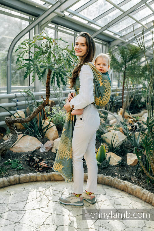 Fular, tejido jacquard (100% algodón) - RAINFOREST - SELVA - talla XL #babywearing