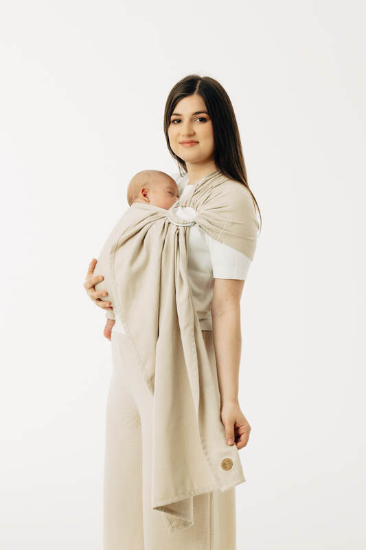 Sling, sergé brisé,  épaule sans plis (58% coton, 42% viscose de bambou) - TRACK - standard 1.8m #babywearing