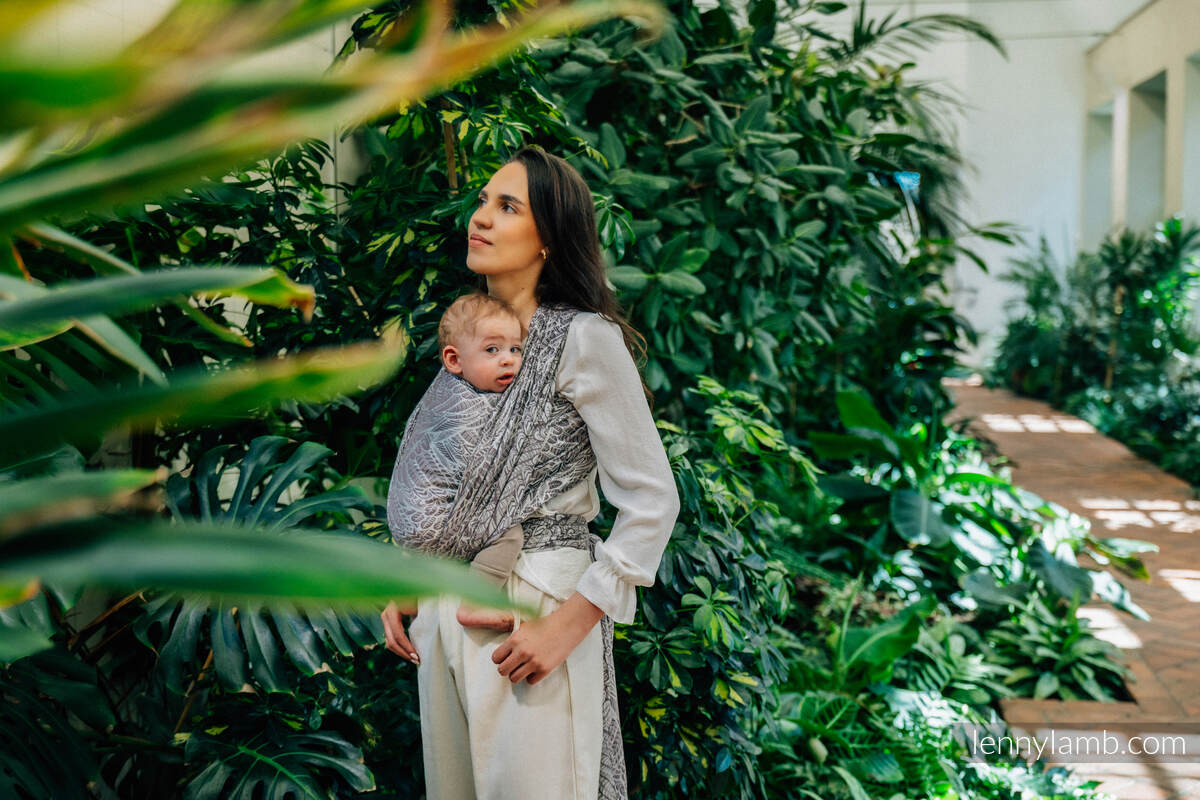 Żakardowa chusta do noszenia dzieci, 100% wiskoza bambusowa - WOLNY DUCH - GAJUSZ - rozmiar L #babywearing