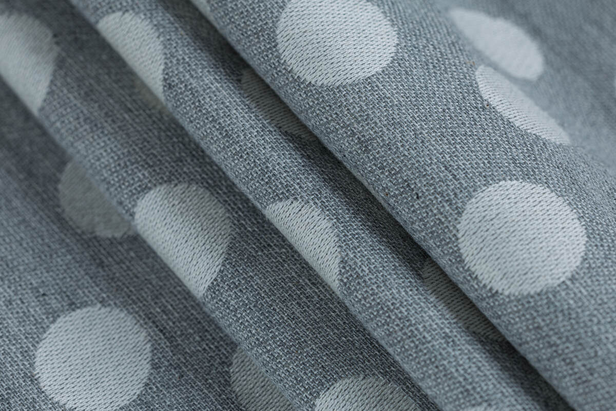 Baby Wrap, Jacquard Weave (100% cotton) - POLKA DOTS - PLOP - size S (grade B) #babywearing