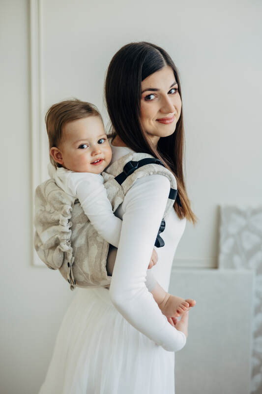 Nosidło Klamrowe Onbuhimo PRO z tkaniny żakardowej (50% bawełna, 25%konopie, 25% lyocell), rozmiar Toddler - VIRIDIFLORA - CONNECT #babywearing