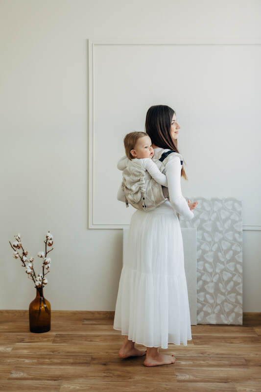 Nosidło Klamrowe Onbuhimo PRO z tkaniny żakardowej (50% bawełna, 25%konopie, 25% lyocell), rozmiar Toddler - VIRIDIFLORA - CONNECT #babywearing
