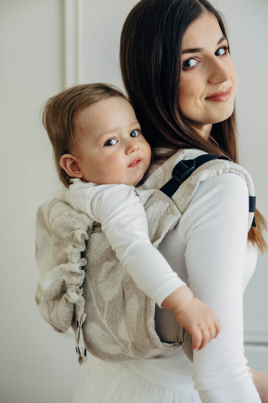 Nosidło Klamrowe Onbuhimo PRO z tkaniny żakardowej (50% bawełna, 25%konopie, 25% lyocell), rozmiar Toddler - VIRIDIFLORA - CONNECT #babywearing
