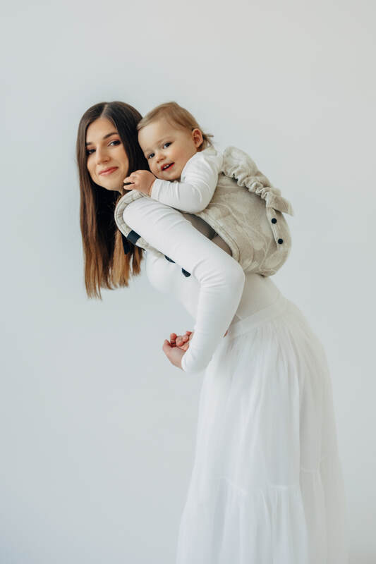 Nosidło Klamrowe Onbuhimo PRO z tkaniny żakardowej (50% bawełna, 25%konopie, 25% lyocell), rozmiar Toddler - VIRIDIFLORA - CONNECT #babywearing