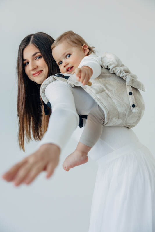 Nosidło Klamrowe Onbuhimo PRO z tkaniny żakardowej (50% bawełna, 25%konopie, 25% lyocell), rozmiar Toddler - VIRIDIFLORA - CONNECT #babywearing