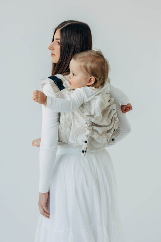Nosidło Klamrowe Onbuhimo PRO z tkaniny żakardowej (50% bawełna, 25%konopie, 25% lyocell), rozmiar Toddler - VIRIDIFLORA - CONNECT #babywearing