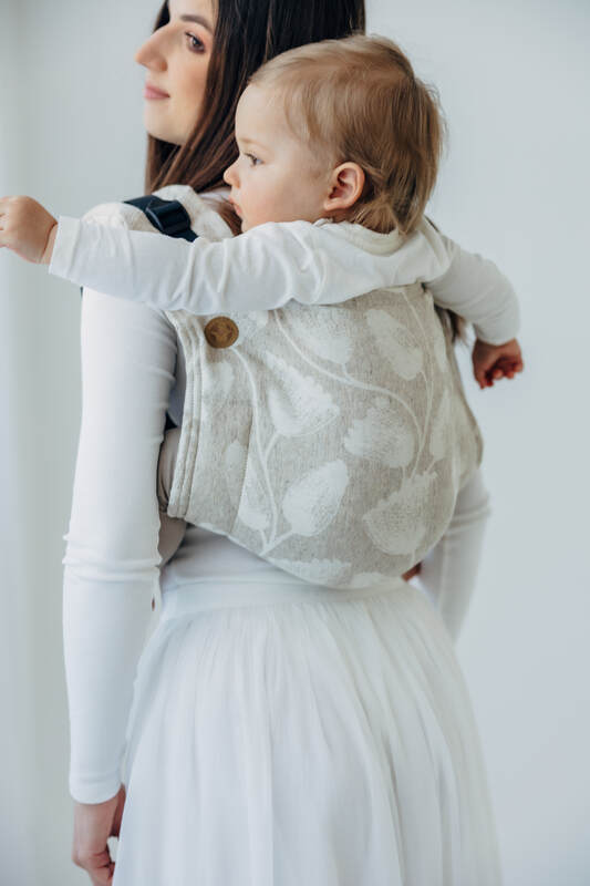 Nosidło Klamrowe Onbuhimo PRO z tkaniny żakardowej (50% bawełna, 25%konopie, 25% lyocell), rozmiar Toddler - VIRIDIFLORA - CONNECT #babywearing
