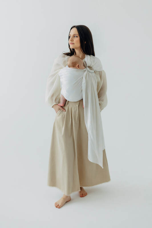 Ringsling, Maat Standaard 1,8 m, VIRIDIFLORA  - MILKY WAY #babywearing