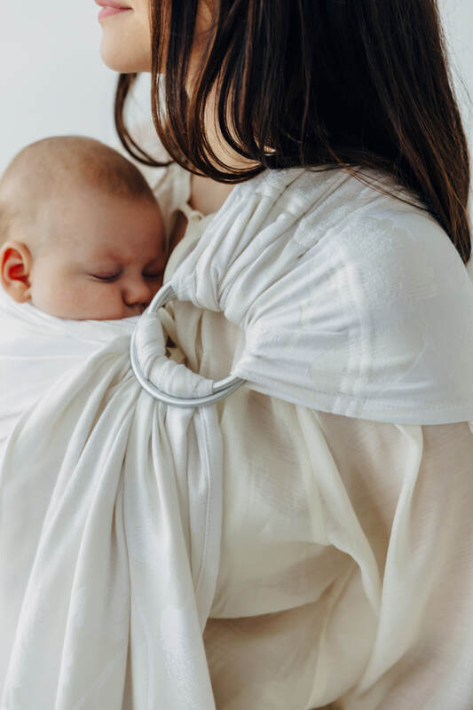 Ringsling, Maat Standaard 1,8 m, VIRIDIFLORA  - MILKY WAY #babywearing
