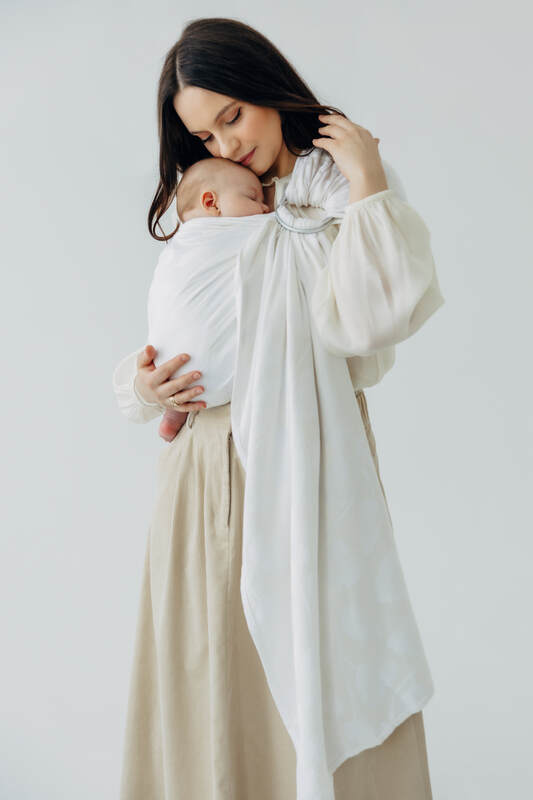Ringsling, Maat Standaard 1,8 m, VIRIDIFLORA  - MILKY WAY #babywearing