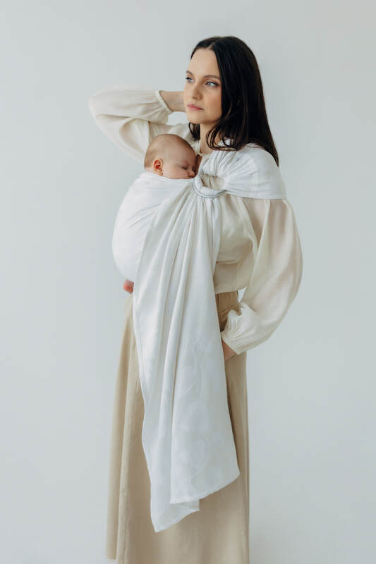 Ringsling, Maat Standaard 1,8 m, VIRIDIFLORA  - MILKY WAY #babywearing